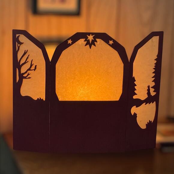 Waldorf Lot Silhouette Ostheimer Triptych Shadow Puppet Theatre Beeswax Window - Picture 6 of 14